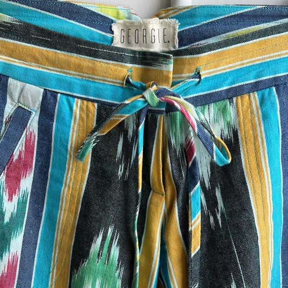 Georgie Ikat low rider flare leg pant size 0 - Picture 4 of 7